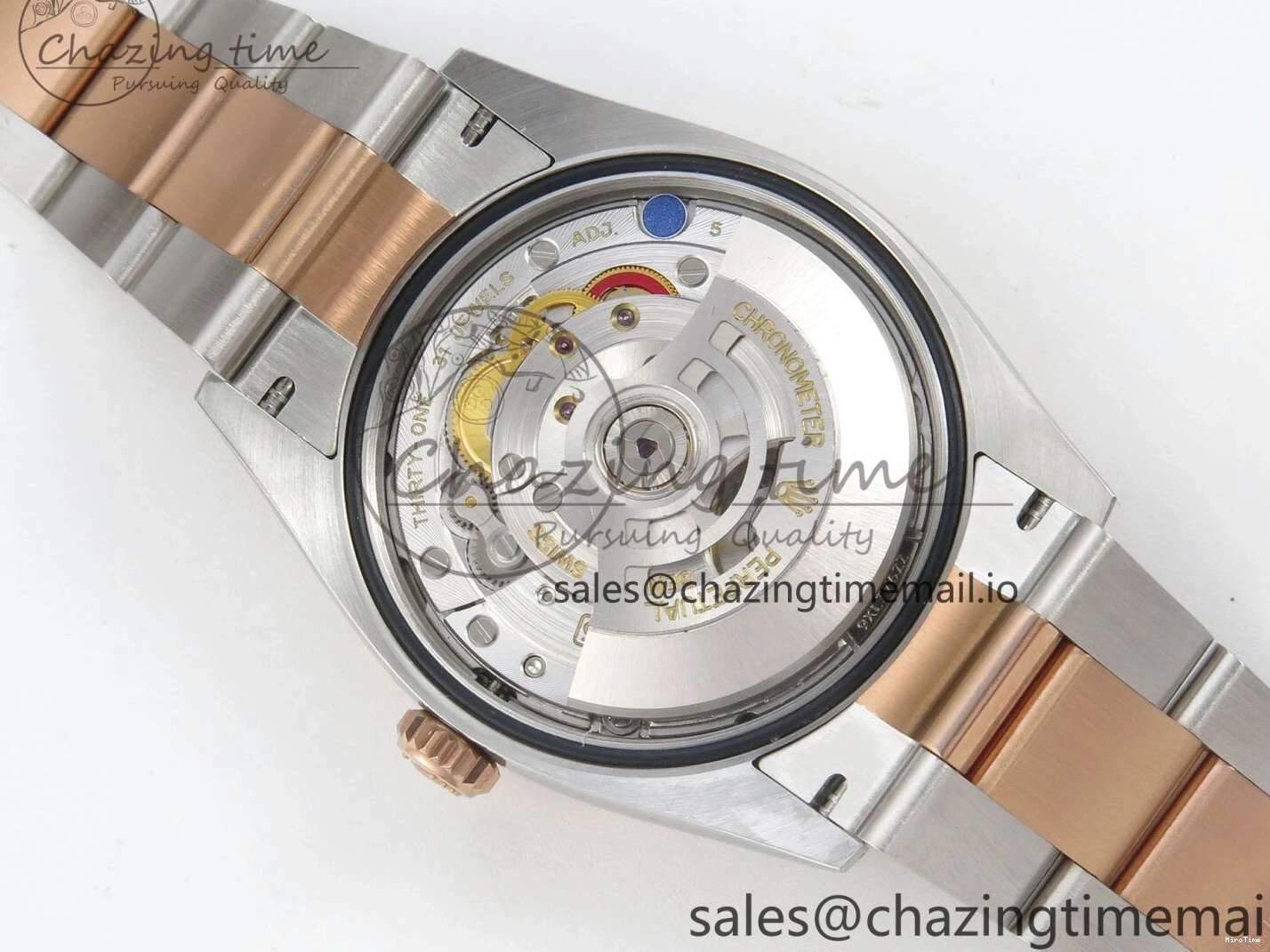 MiroTime 0426 FastDry DateJust 36 SS RG ARF 1:1 Best Edition 904L Steel White MOP Diamonds Dial on Oyster Bracelet SH 57